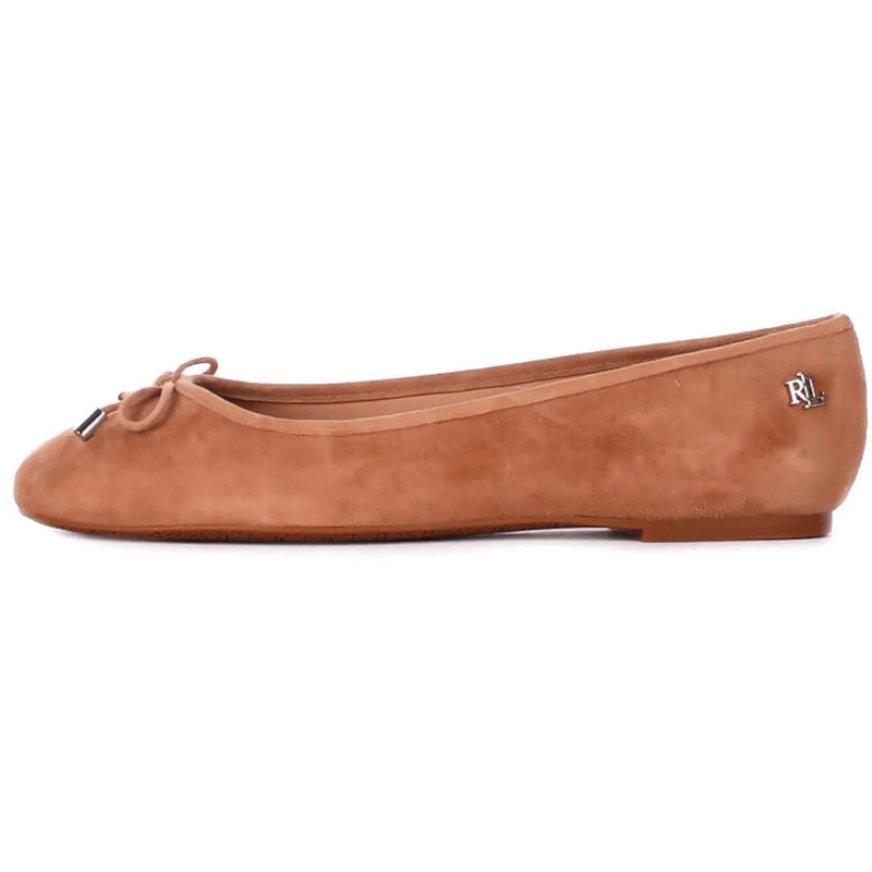 Ralph Lauren Ballerinas Flat Shoes Camel beige