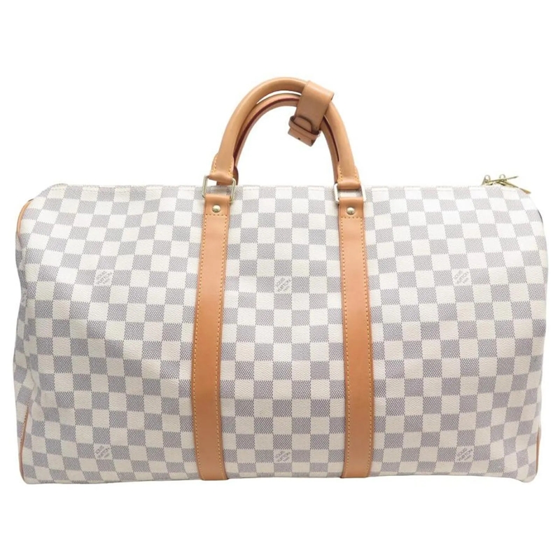 Louis Vuitton Weekender HANDGEFÃœHRTE REISETASCHE LOUIS VUITTON KEEPALL 50 weiß