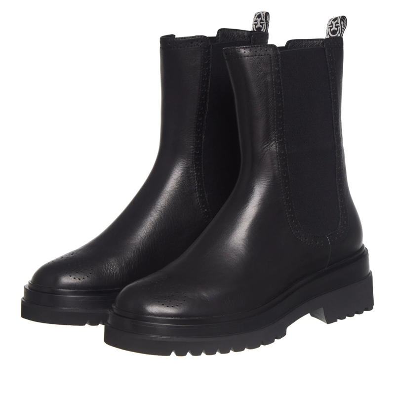 Coccinelle Chelsea Boots Coccinelle Campus Bro.Vint Noir/Noir-Ecru