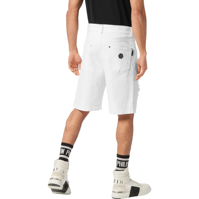 Philipp Plein Shorts Jeansshorts weiss(Image 2)