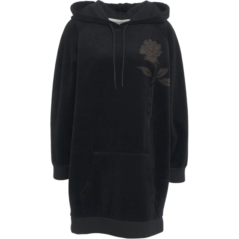Golden Goose  Chenille sweatshirt dress schwarz