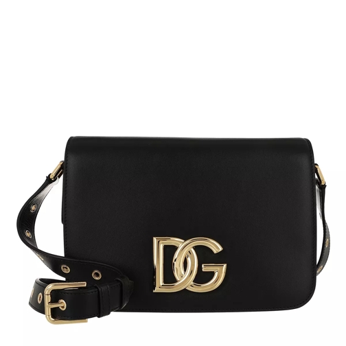 Dolce&Gabbana The 3.5 Logo Crossbody Bag Leather Black Sac à bandoulière
