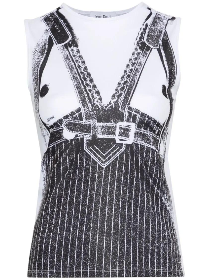 Jean Paul Gaultier - Madonna Trompe L%27œil Tank Top - Größe S - grau