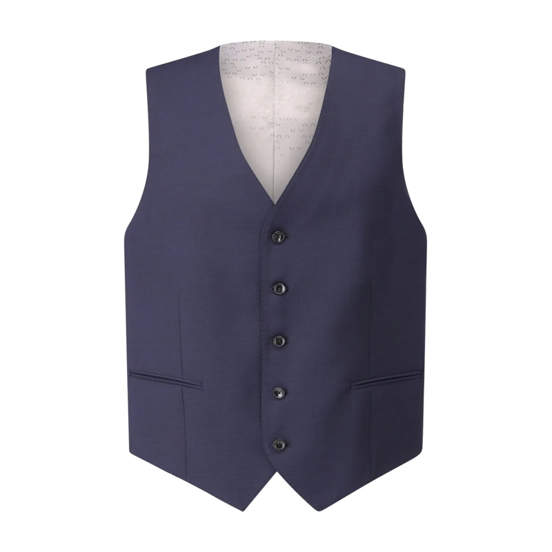 Dressler Weste Slim-Fit Anzugweste Greek Dunkelblau