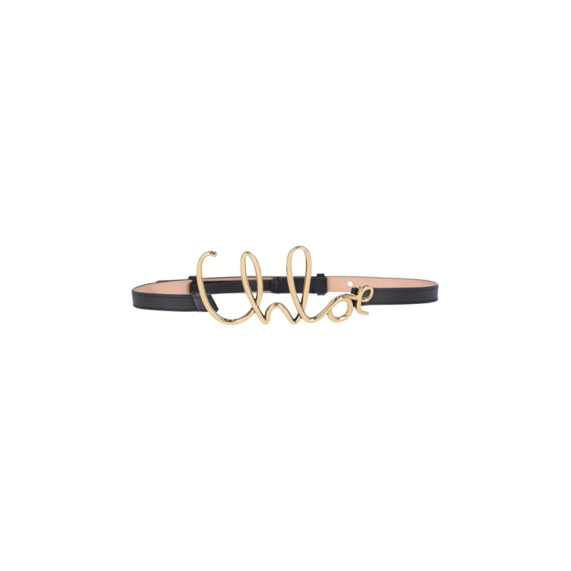 Chloé Ceinture "Iconic" Thin Belt Black Black