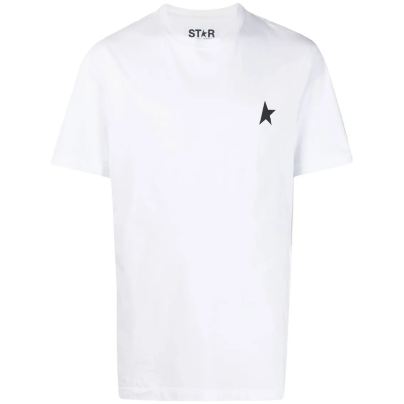 Golden Goose T-shirt White Short-Sleeve T-Shirt In Silk-Nylon Blend White