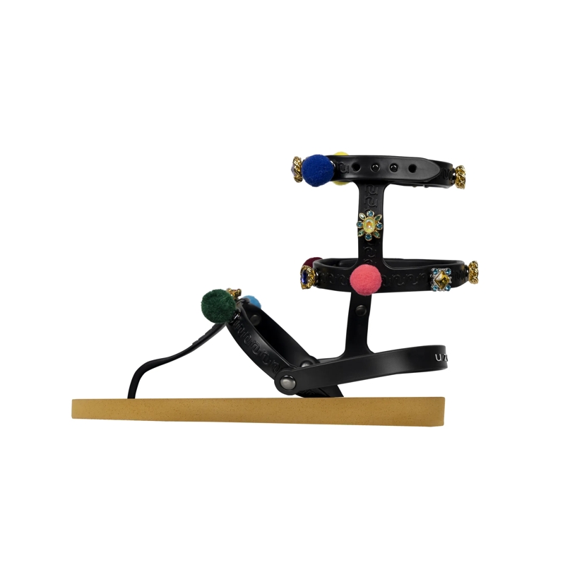 UZURII Flip Flops Zehentrenner Mondriaan Colorful Black gelb