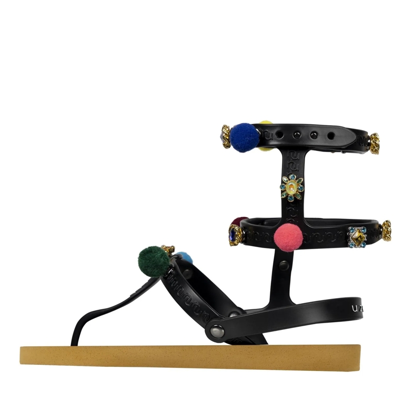 UZURII Flip Flops Zehentrenner Mondriaan Colorful Black gelb(Image 2)