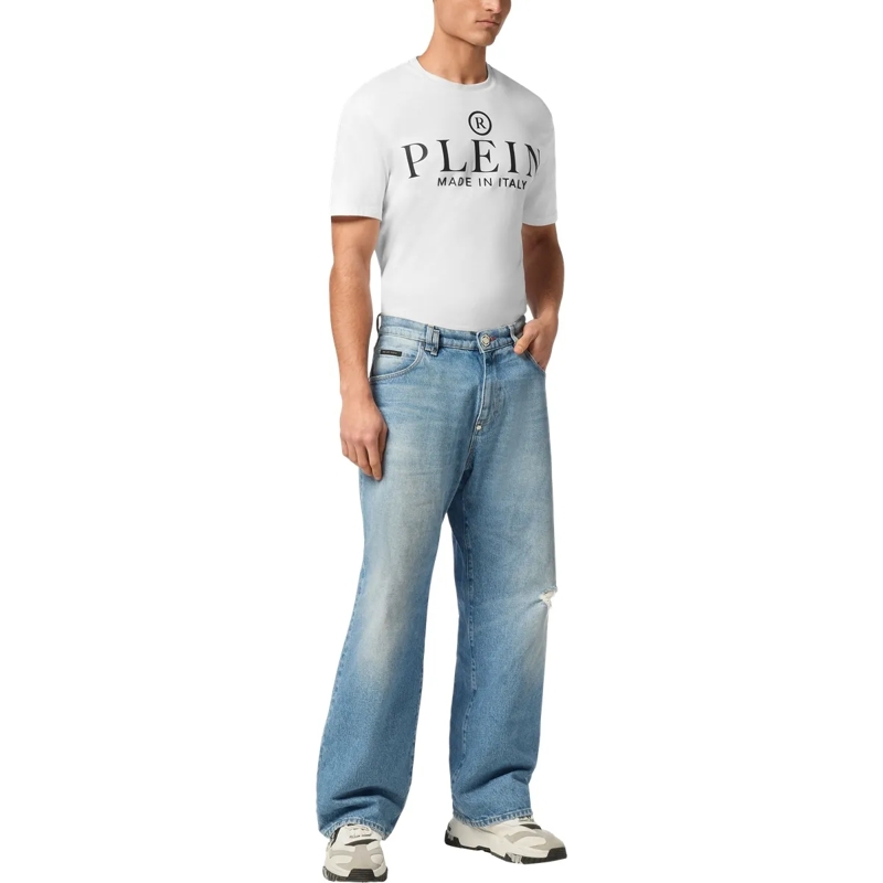 Philipp Plein Jeans Jeansshorts Signature blau(Image 4)