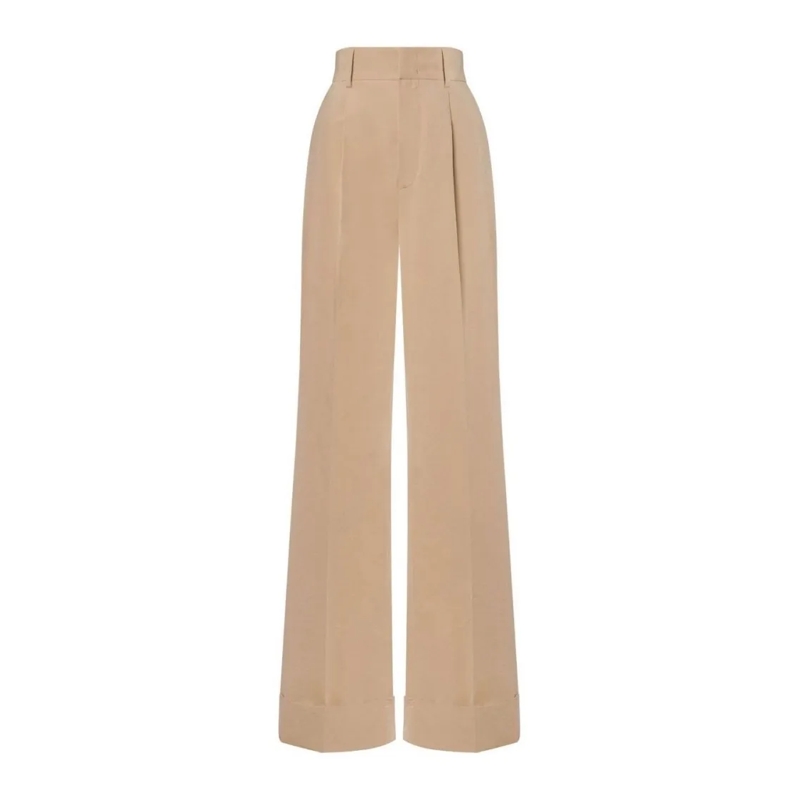 Philosophy Di Lorenzo Serafini  High-Waisted Tailored Trousers With Wide Legs Neutrals