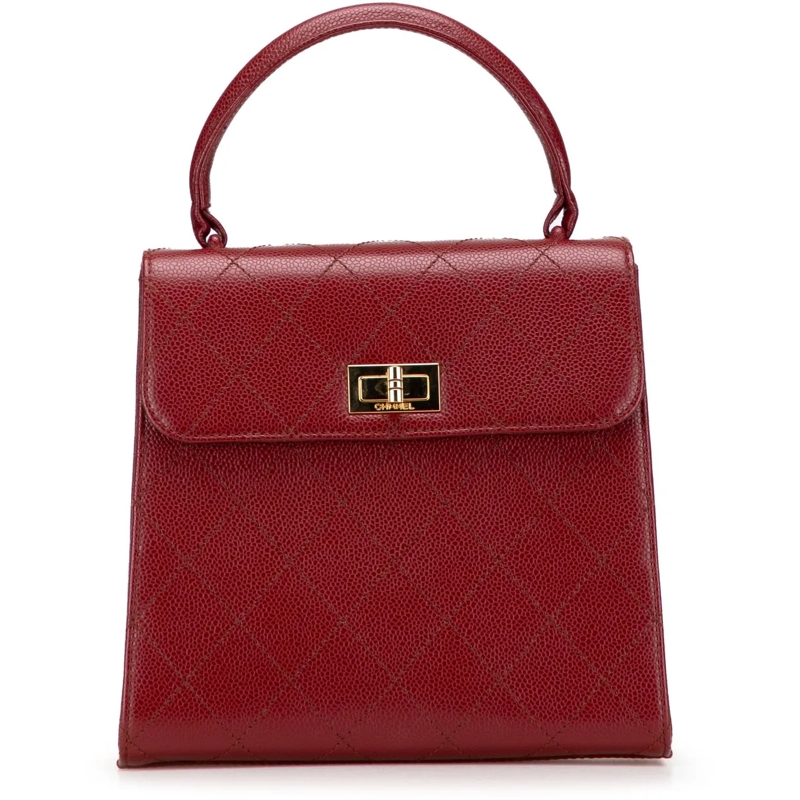 Chanel Fourre-tout Reissue 2.55 Quilted Caviar Top Handle Flap rot