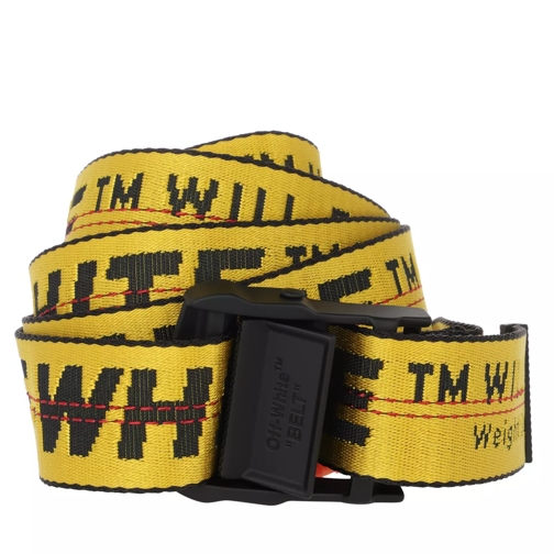 Off-White Classic Industrial Belt Yellow Black Woven Belt