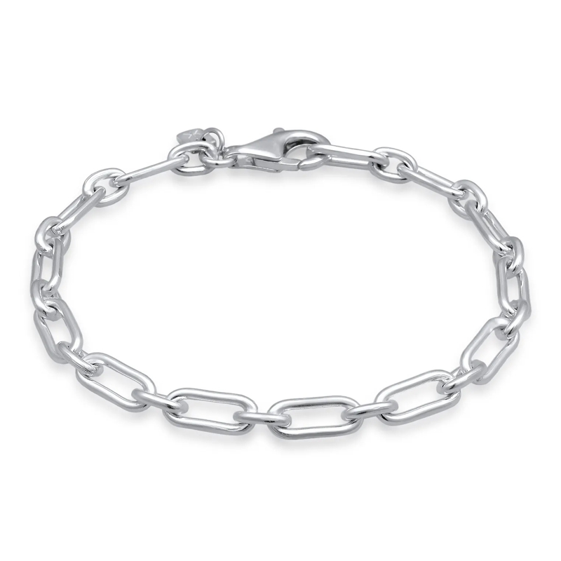 Kuzzoi Armband Armband Gliederkette Modern Oval 925 Sterling Silb silber