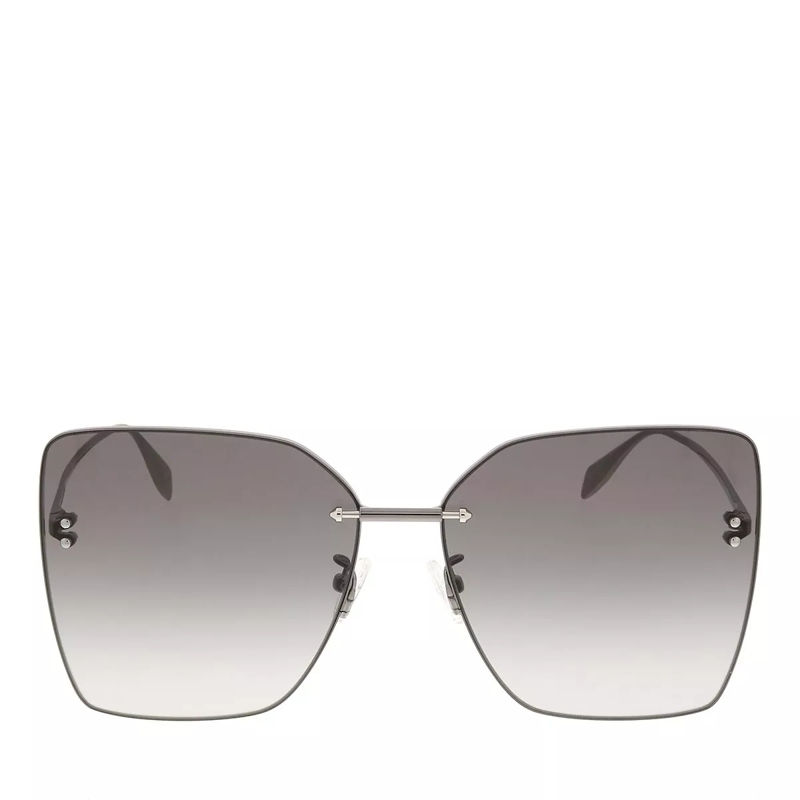 Alexander McQueen Sonnenbrille AM0342S-001 63 Sunglass Woman Metal Ruthenium-Ruthenium-Grey(Image 3)
