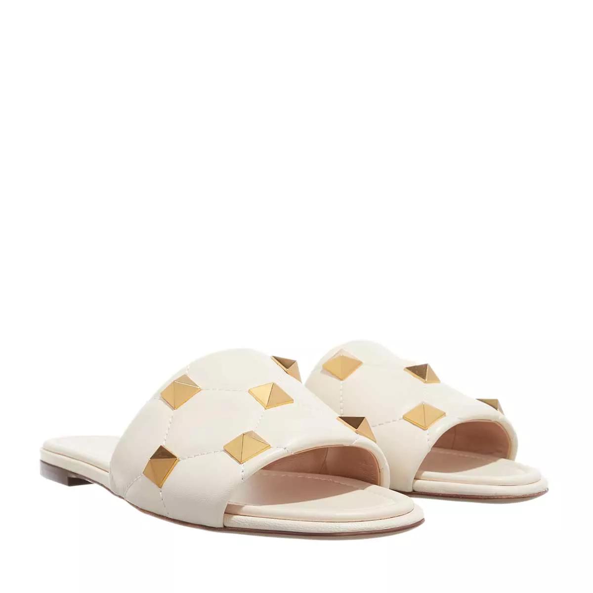 Valentino slides white hot sale