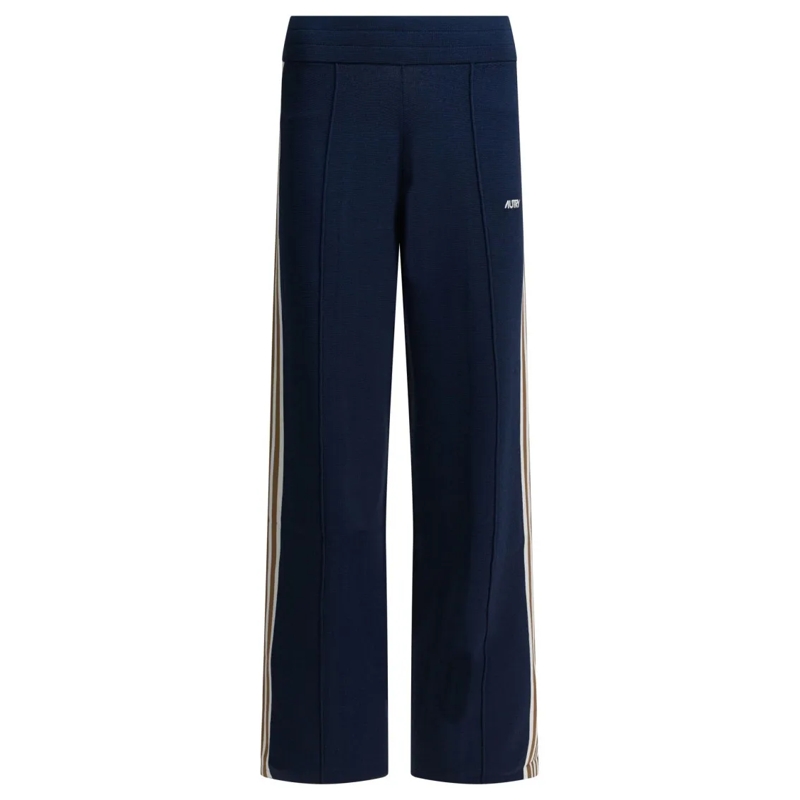 Autry International joggingbroek Wide-Leg Trousers With Contrasting Side Stripes Black