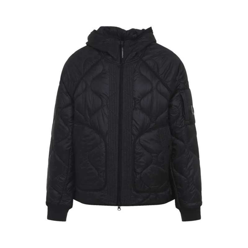 CP Company Doudoune Quilted Casual Jacket With Modern Fit Black