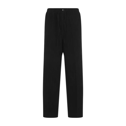 Kenzo Cargo Black Cotton Pants Black 