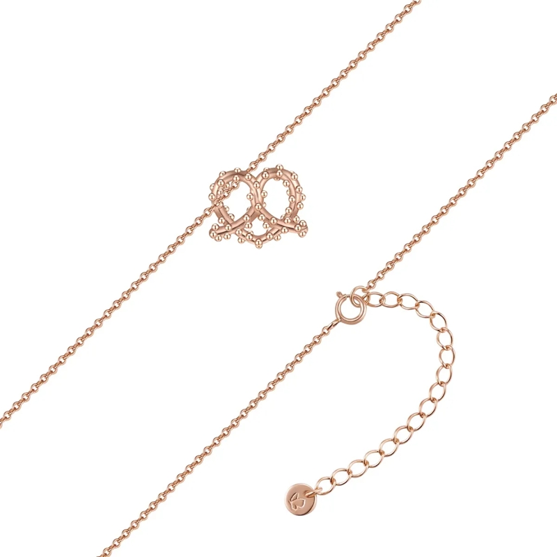 Glanzstücke München Mittellange Halskette Sterling Silber Halskette Herz-Breze rosegold(Image 6)