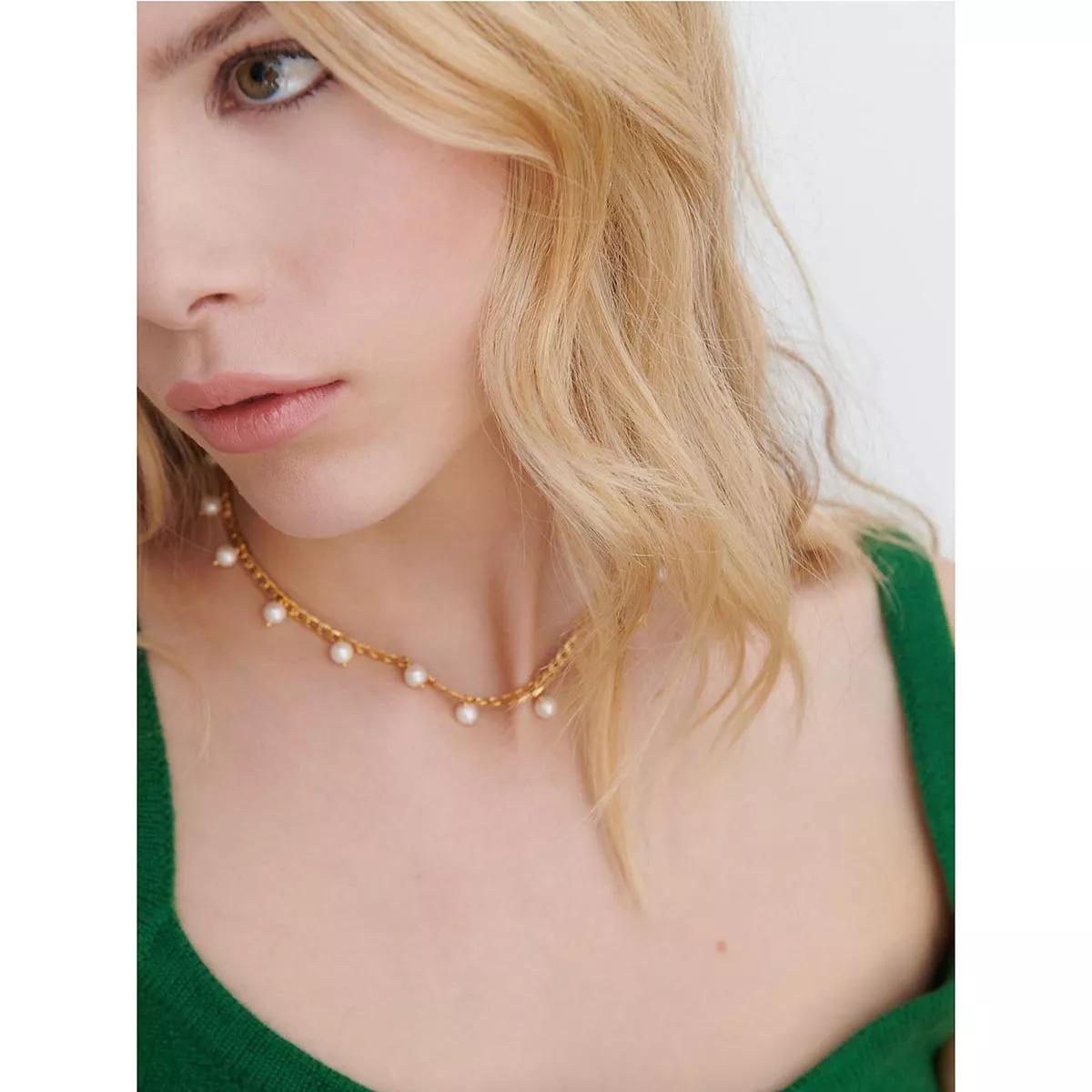 Pearl Drop Bon Bon Necklace WHITE Choker