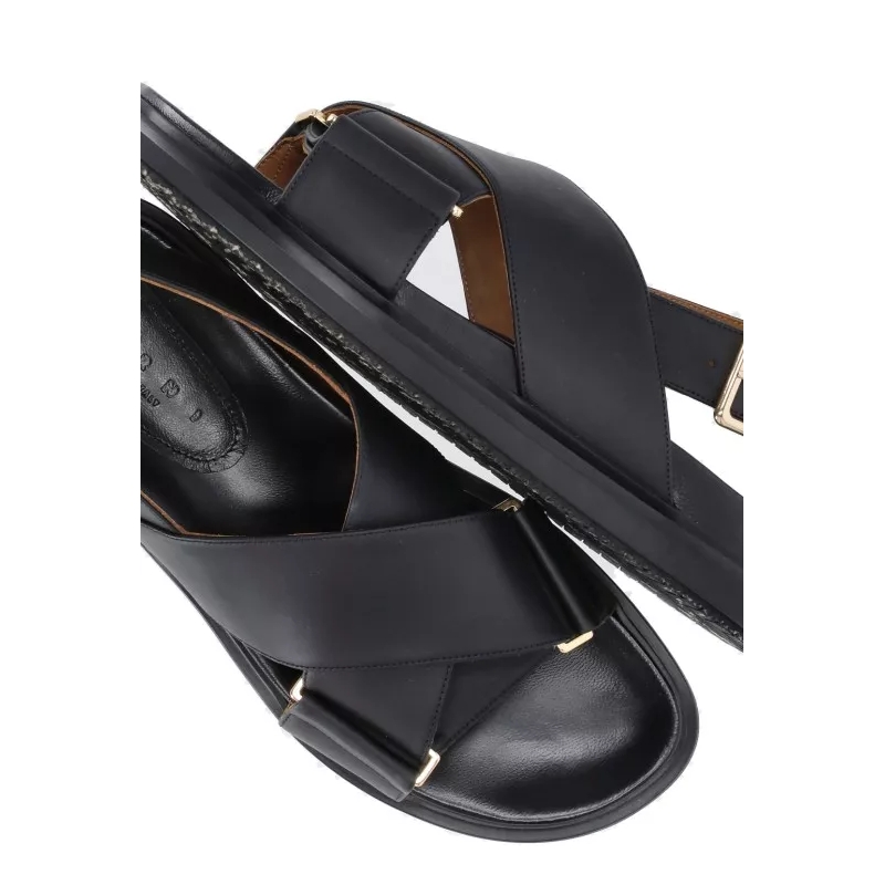 Marni Slides Fb Criscross Sandal Black(Image 9)