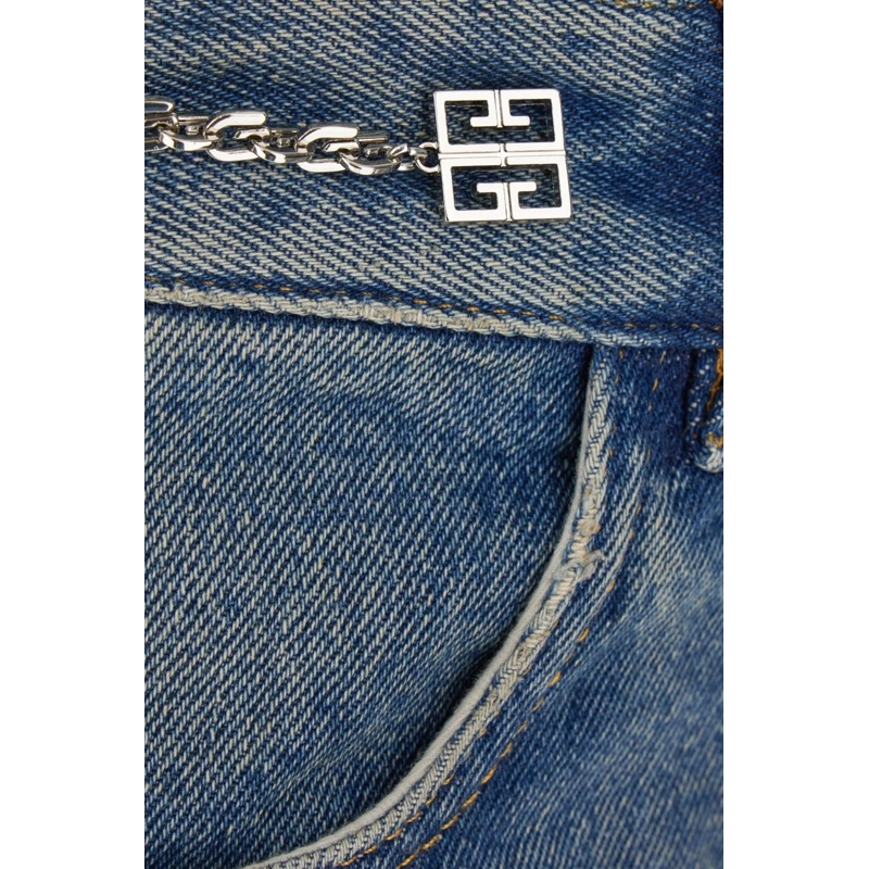 Givenchy Jeans à jambe droite Light Blue Bootcut Jeans With 4G Detail In Vintage Blue(Image 4)