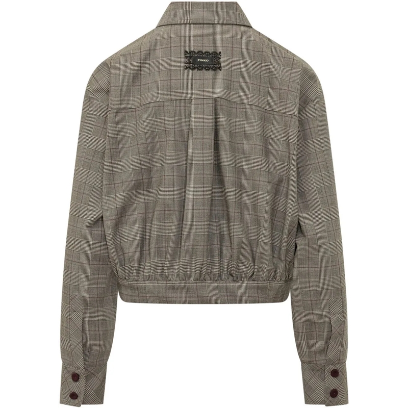Pinko Übergangsjacke Overshirt Oncidium a Quadri taupe(Image 2)