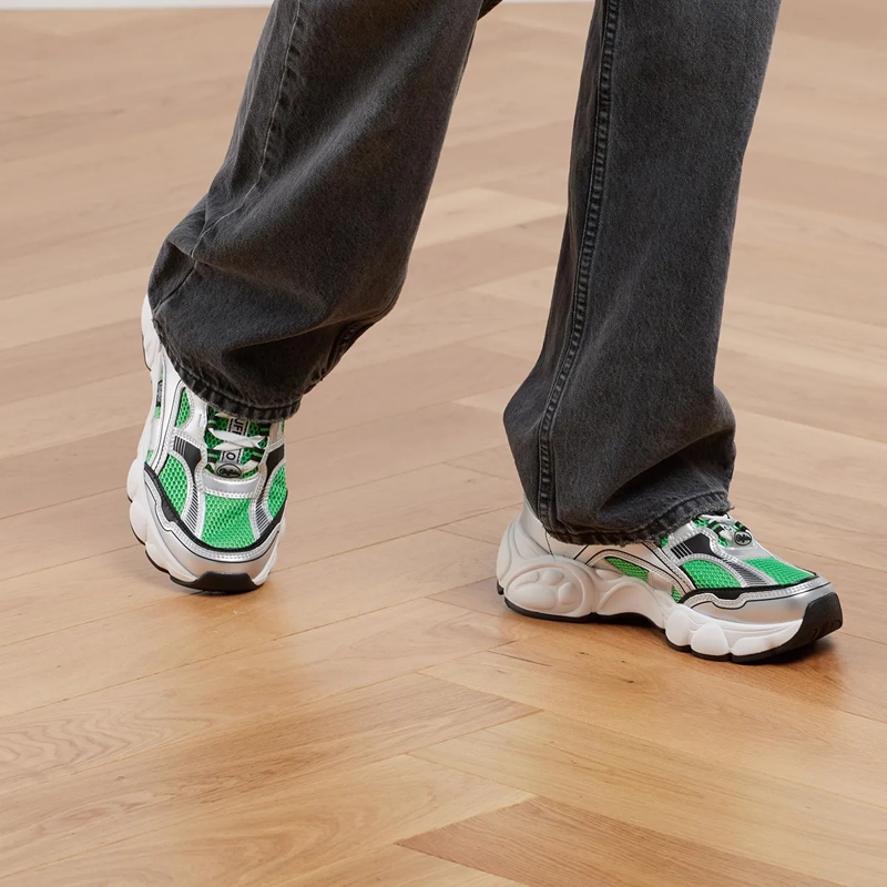 Buffalo Low-Top-Sneaker Cld Run Jog Silver/Black/Green(Image 2)