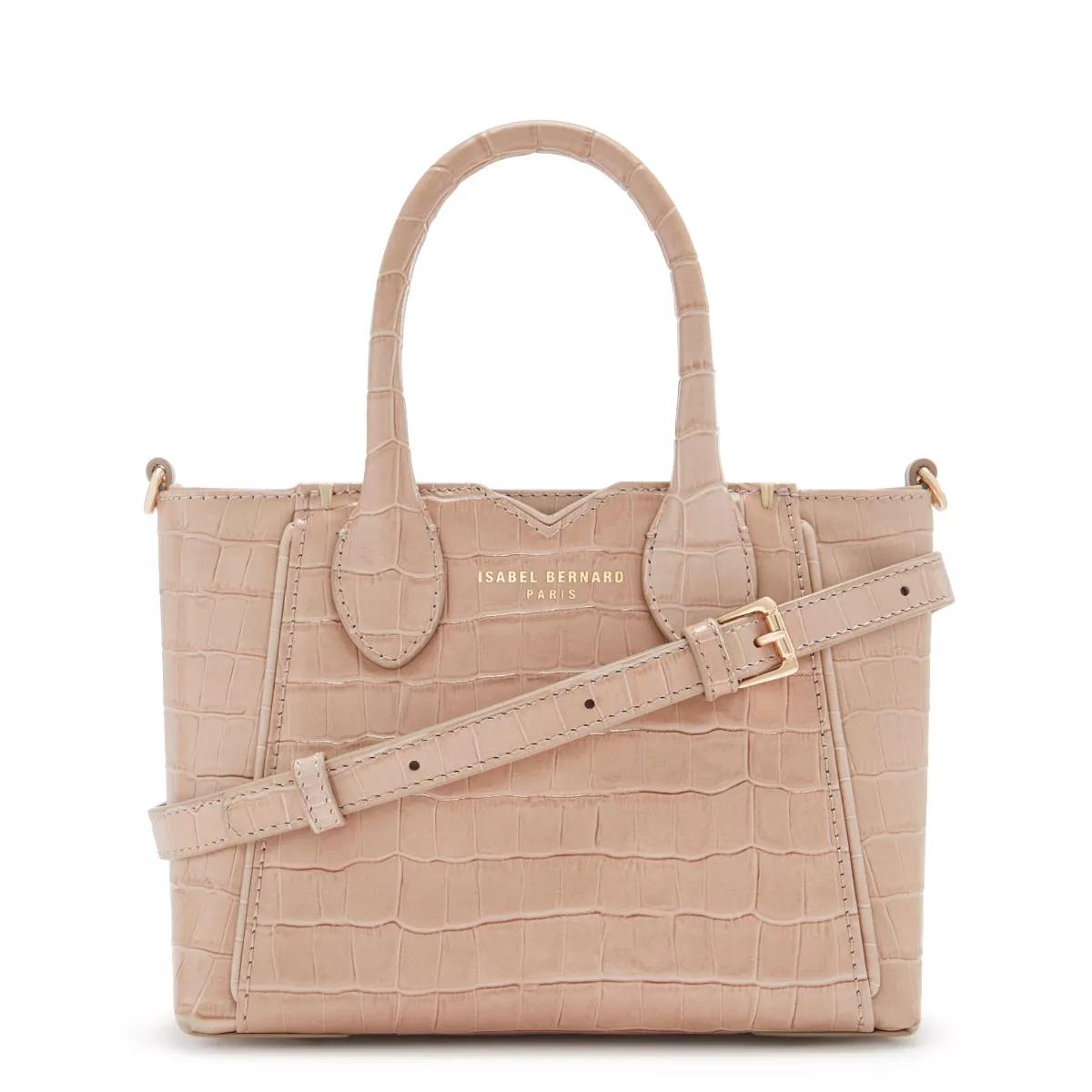 Isabel Bernard Crossbody Bags - Isabel Bernard Honoré Cloe Mini kroko beige Handta - Gr. unisize - in Beige - für Damen