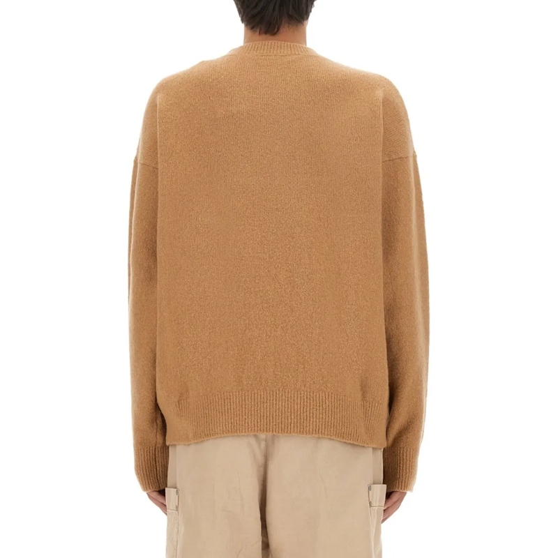Palm Angels Pullover Jersey With Logo Neutrals (Image 3)