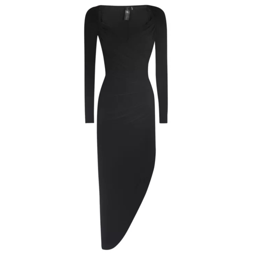 Norma Kamali Long-Sleeved Black Dress Black Kleider