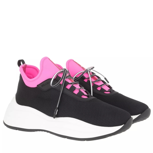 Prada Mesh Sneakers Black/Pink Plateau Sneaker