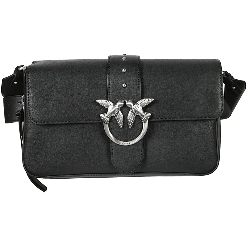 Pinko Fourre-tout Love One Slouchy Zip Classic Bag Black schwarz