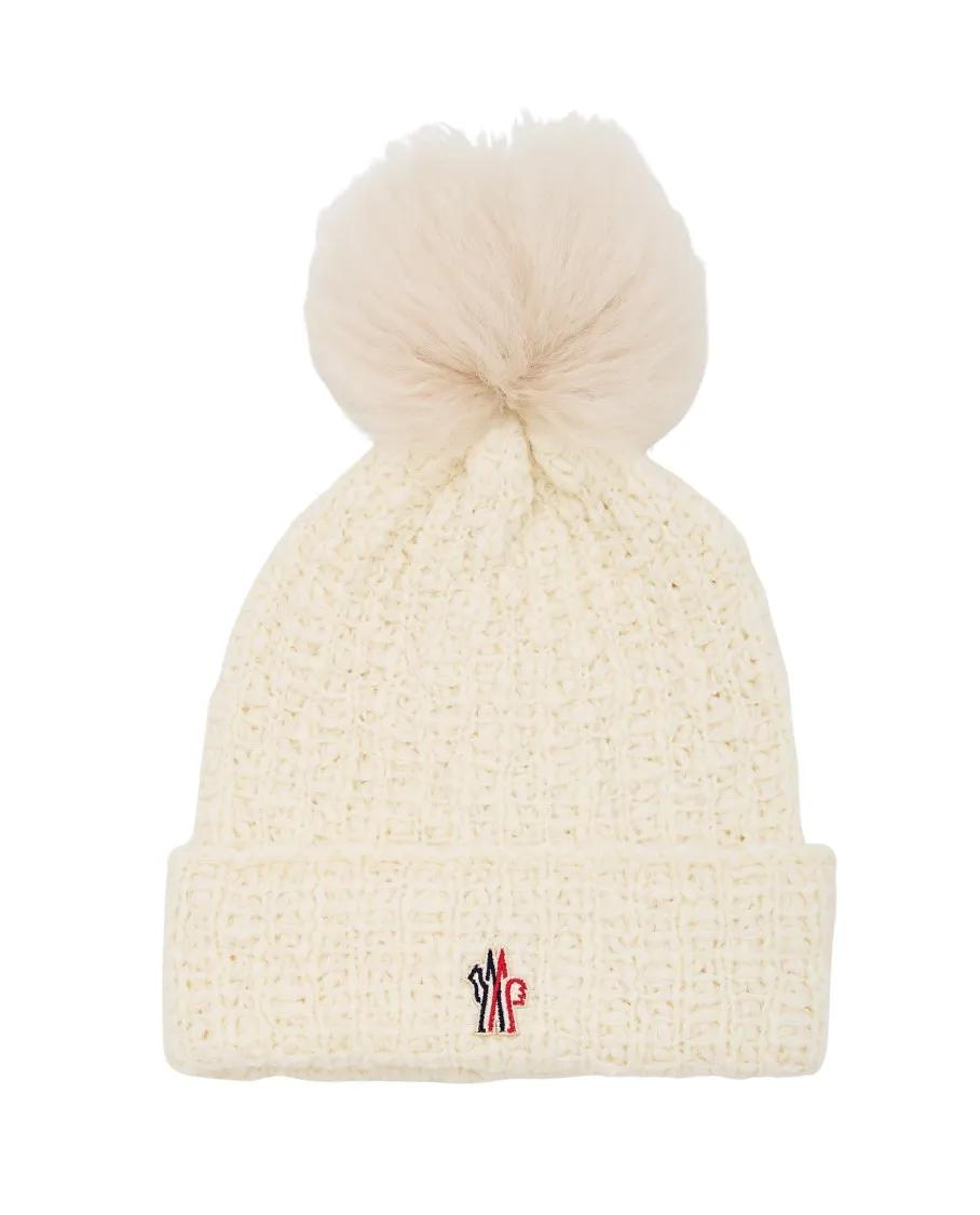 Moncler Mützen - Wool Hat - Gr. ONE SIZE - in Beige - für Damen