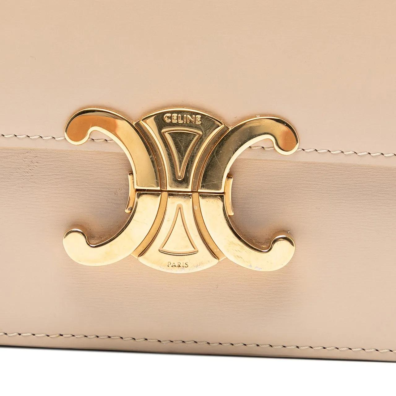 Thumbnail - Celine Hobo Bags - Teen Shiny Calfskin Triomphe Crossbody - Gr. unisize - in Braun - für Damen