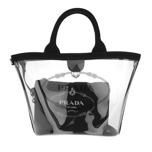 Prada Plexi Shopper Black Shopping Bag
