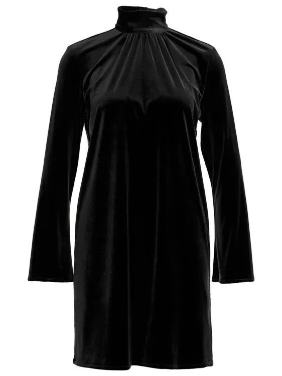 Gender Velvet Black Dress Black Robes