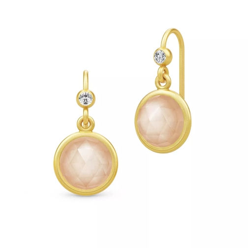 Julie Sandlau Moon Earrings Gold/Peach Pendant d'oreille