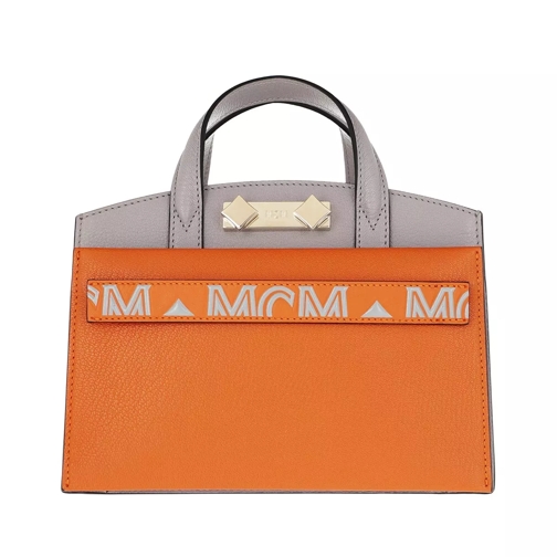 MCM Milano Mini Tote Bag Autumn Maple Rymlig shoppingväska