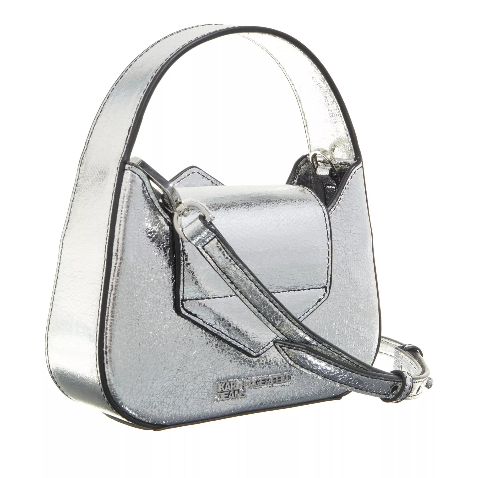 Karl Lagerfeld Jeans Crossbody bags Hexagon Nano Bag in zilver