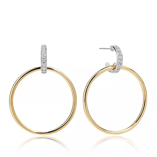 Sif Jakobs Jewellery Itri Grande Earrings White Zirconia 18K Gold Plated Pendant d'oreille