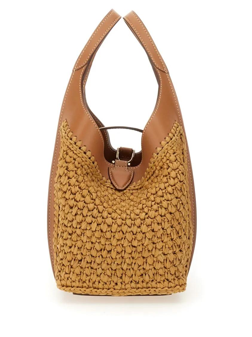 TOD'S Shoppers & Totes "T Timeless" Mini Shopper Bag in bruin