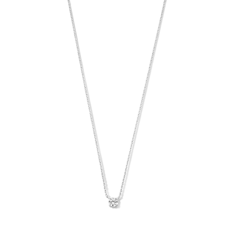 Isabel Bernard Medium Halsketting Saint Germain Hélione 14 Karat Necklace With Zirc White Gold