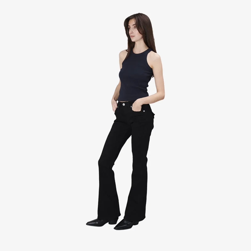 True Religion Jeans - Modell: Joey- Mid Rise- Schwarze Jeans- Mitte schwarz(Image 3)