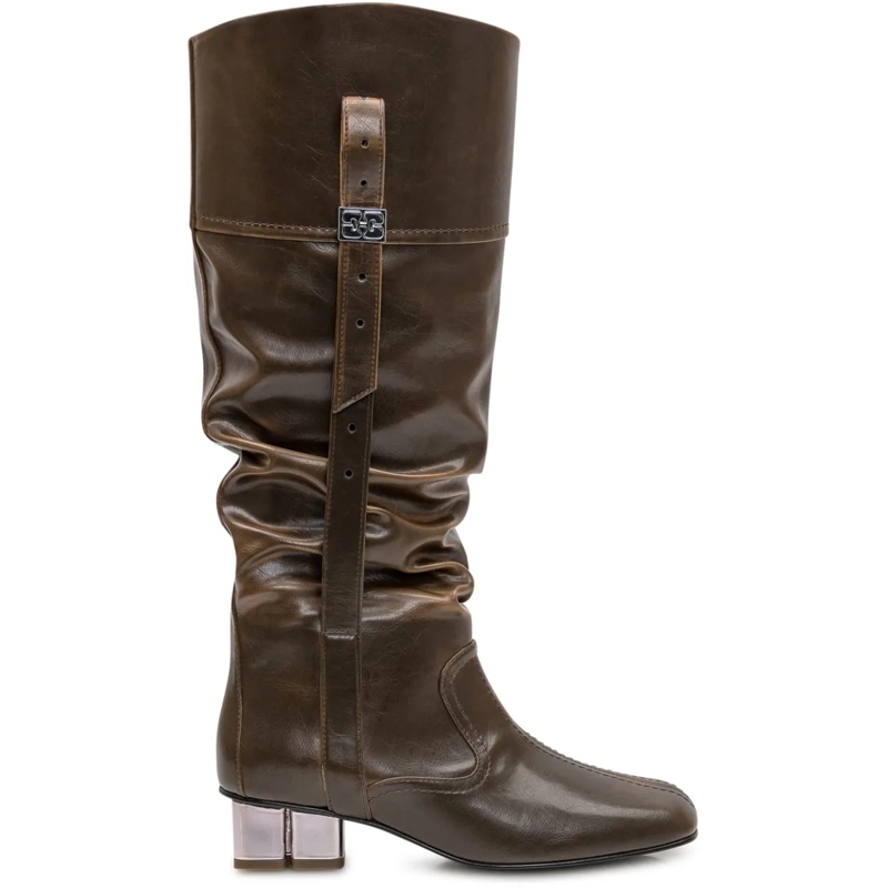 GANNI Stiefel Stivali Farfalla braun