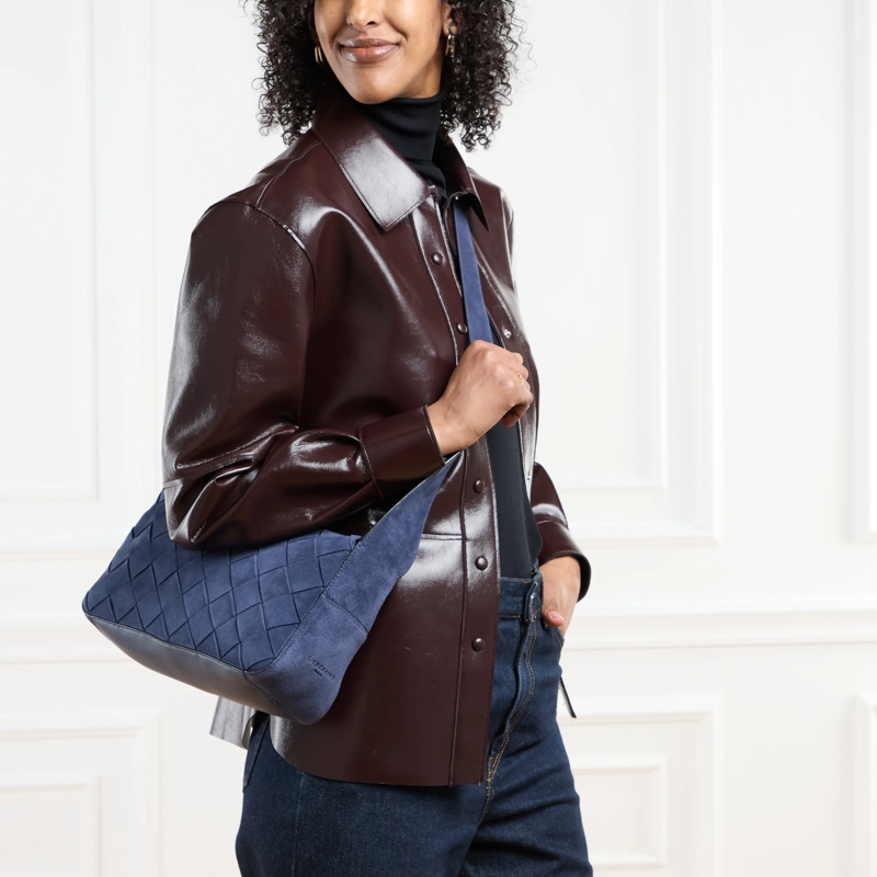 Liebeskind Berlin Crossbody Bag Sky Ii Woven Promo Suede + Tokyo Sheep Peacoat(Image 2)