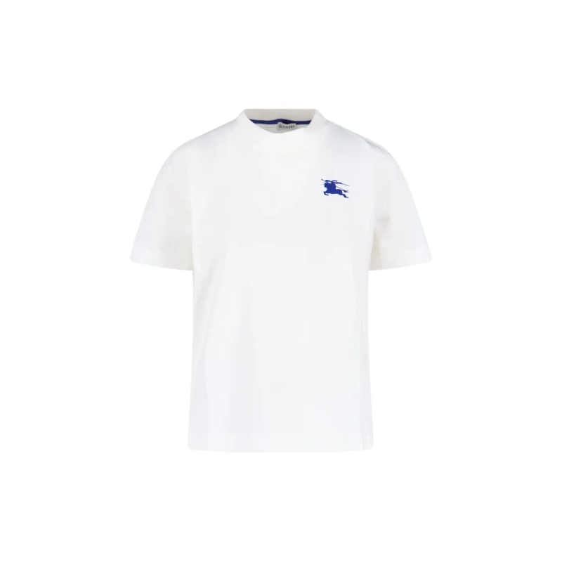 Burberry T-shirt "Ekd" T-Shirt In White Cotton, Crew Neck White