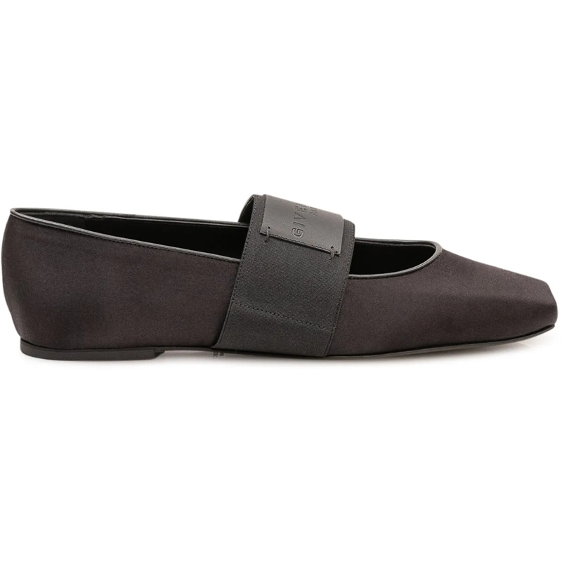 Givenchy Ballerinas Ballerine con Punta Squadrata e Fascia dunkelgrau
