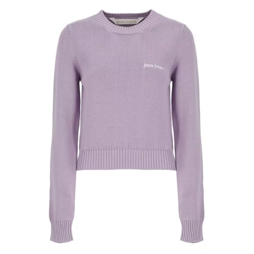 Palm Angels Sweatshirt With Classic Logo Purple 