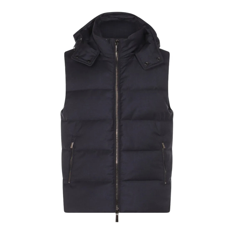 Moorer Doudoune Sleeveless Padded Vest With High Collar Black